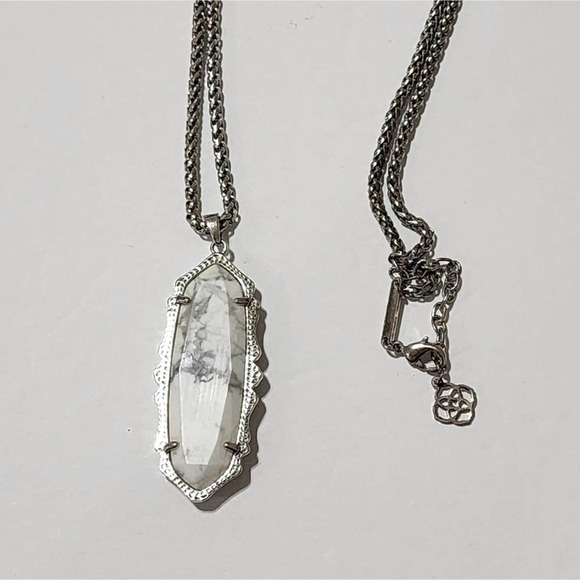Kendra Scott Frences silver and White Howlite‎ necklace - Picture 3 of 8